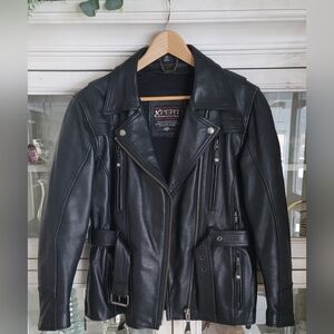 Xpert Black Leather Jacket -  Medium
